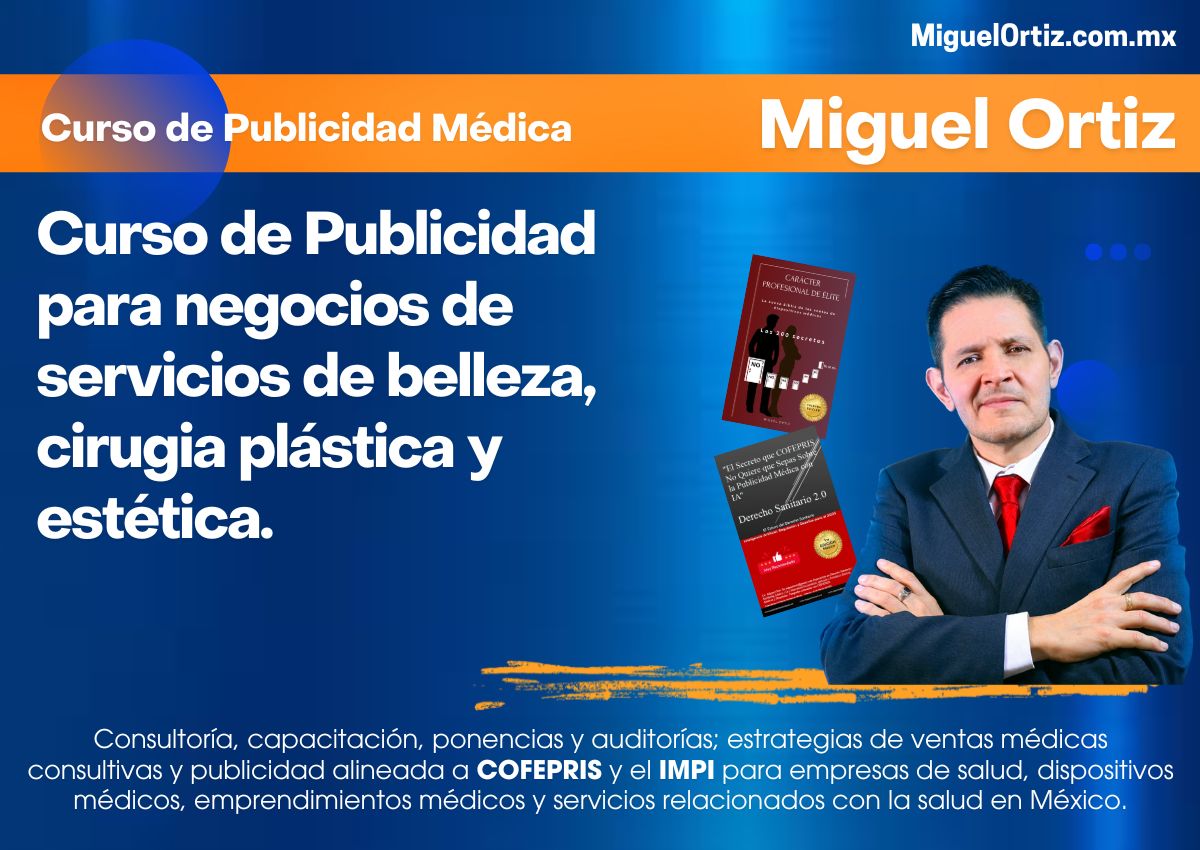 Curso de Publicidad para negocios de servicios de belleza, cirugia plástica y estética.